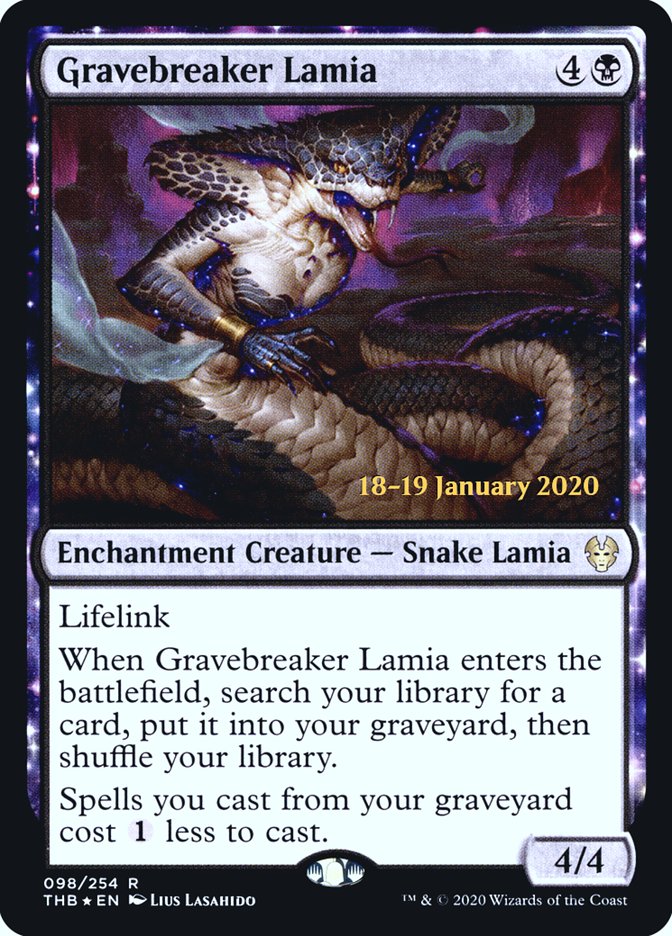 Gravebreaker Lamia [Theros Beyond Death Prerelease Promos] | Galactic Gamez