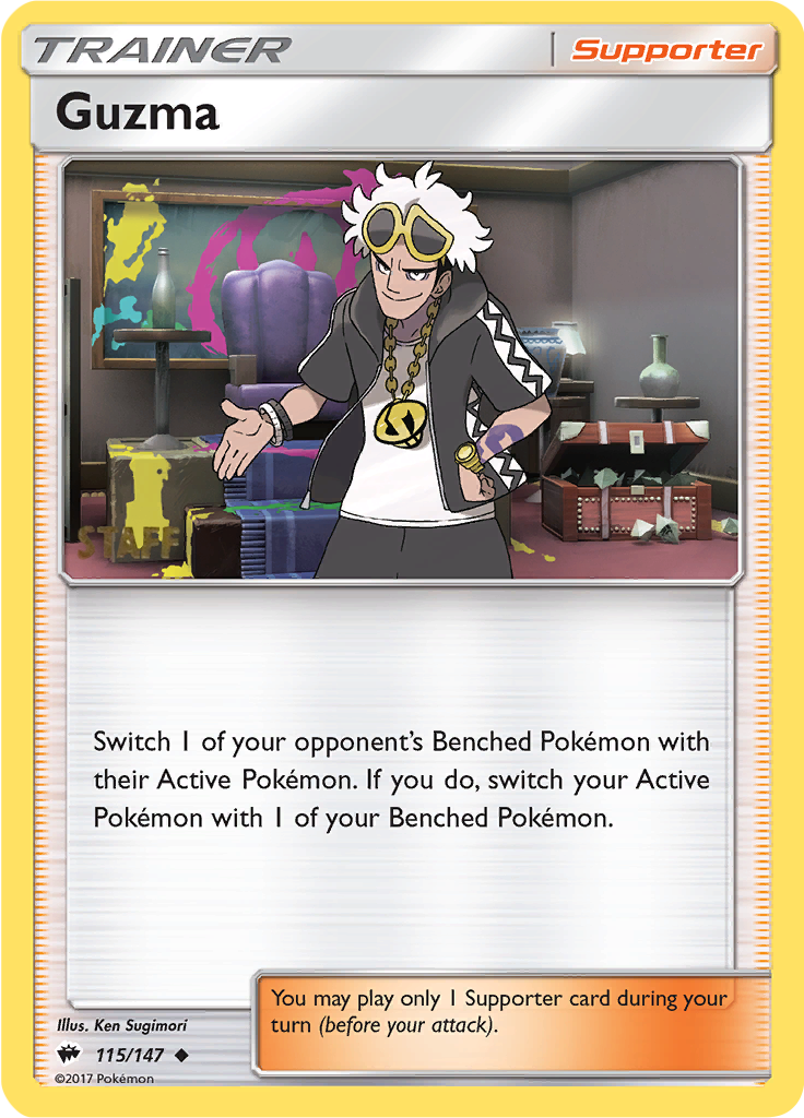 Guzma (115/147) (Regional Championships Staff) [Sun & Moon: Burning Shadows] | Galactic Gamez