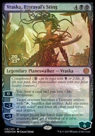 Vraska, Betrayal's Sting [Phyrexia: All Will Be One Prerelease Promos] | Galactic Gamez