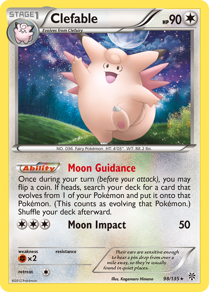 Clefable (98/135) [Black & White: Plasma Storm] | Galactic Gamez