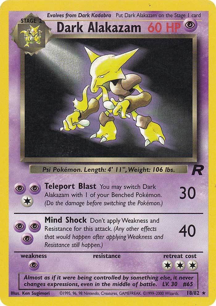 Dark Alakazam (18/82) [Team Rocket Unlimited] | Galactic Gamez