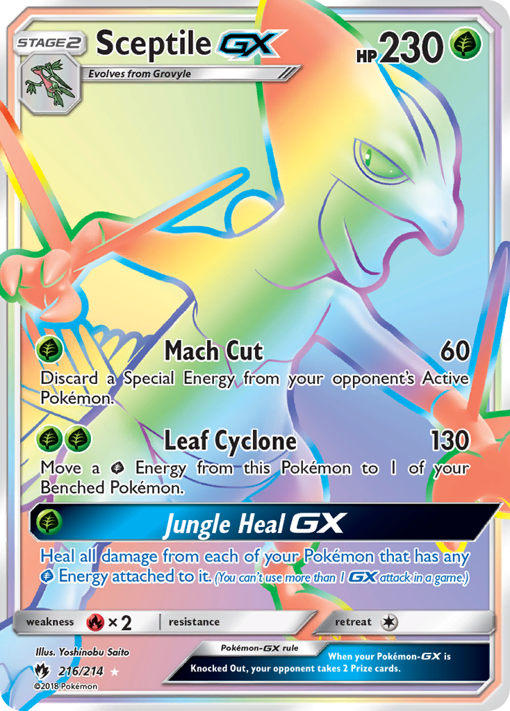 Sceptile GX (216/214) [Sun & Moon: Lost Thunder] | Galactic Gamez