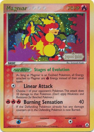 Magmar (21/92) (Stamped) [EX: Legend Maker] | Galactic Gamez