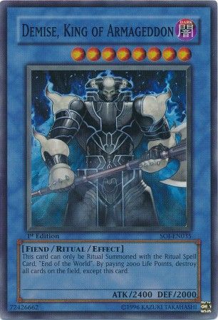 Demise, King of Armageddon [SOI-EN035] Super Rare | Galactic Gamez