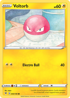 Voltorb (045/185) [Sword & Shield: Vivid Voltage] | Galactic Gamez