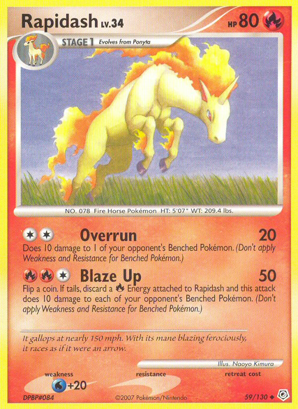 Rapidash (59/130) [Diamond & Pearl: Base Set] | Galactic Gamez