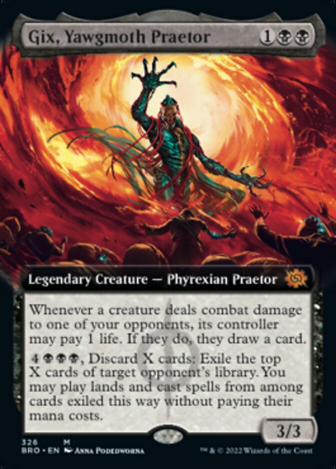 Gix, Yawgmoth Praetor (Extended Art) [The Brothers' War] | Galactic Gamez