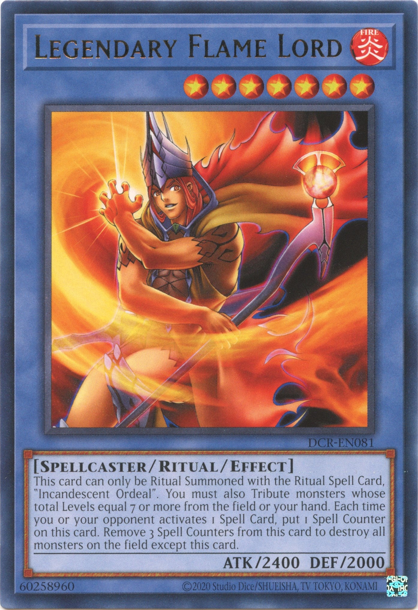 Legendary Flame Lord (25th Anniversary) [DCR-EN081] Rare | Galactic Gamez