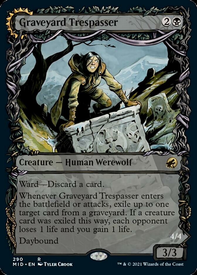 Graveyard Trespasser // Graveyard Glutton (Showcase Equinox) [Innistrad: Midnight Hunt] | Galactic Gamez