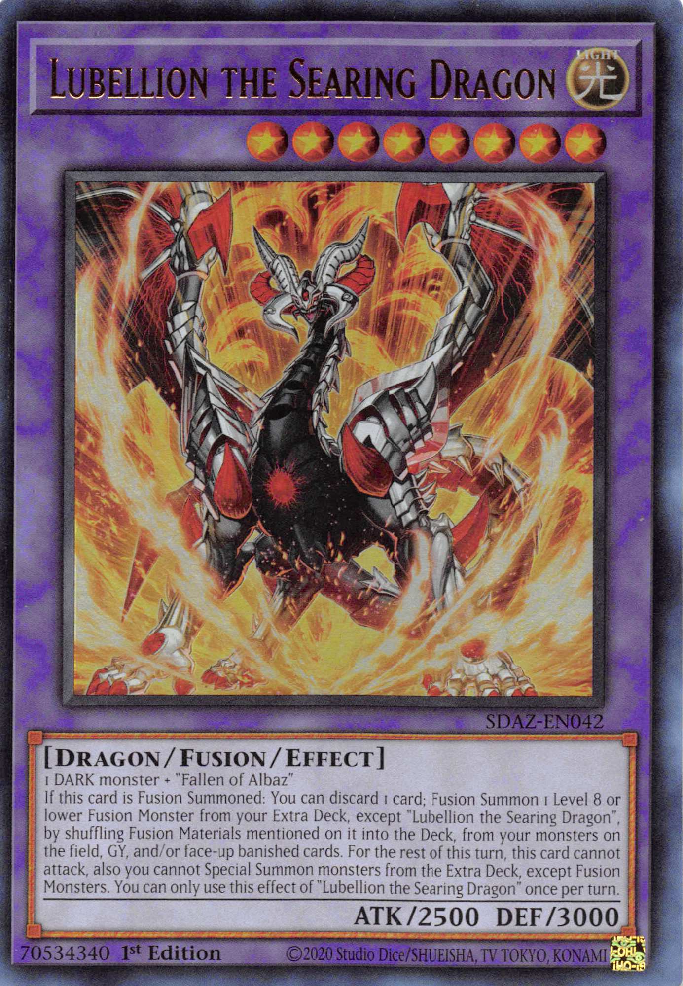 Lubellion the Searing Dragon [SDAZ-EN042] Ultra Rare | Galactic Gamez