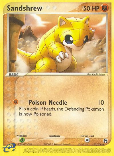 Sandshrew (75/100) [EX: Sandstorm] | Galactic Gamez