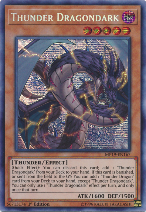 Thunder Dragondark [MP19-EN167] Prismatic Secret Rare | Galactic Gamez