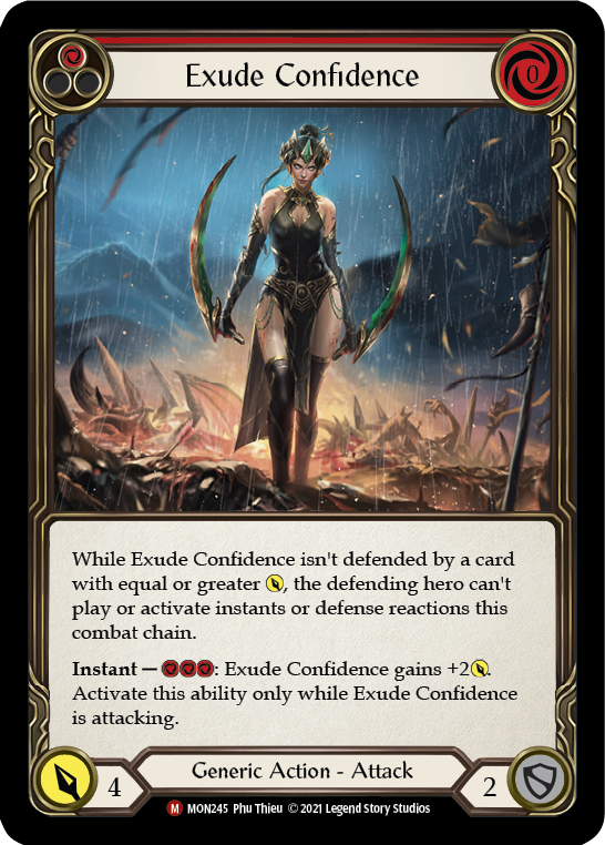 Exude Confidence (Rainbow Foil) [MON245-RF] 1st Edition Rainbow Foil | Galactic Gamez