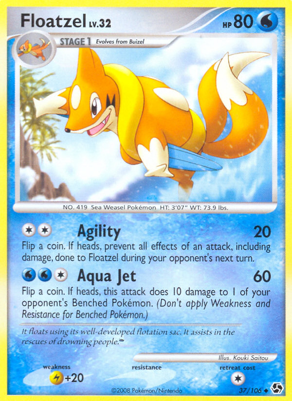 Floatzel (37/106) [Diamond & Pearl: Great Encounters] | Galactic Gamez