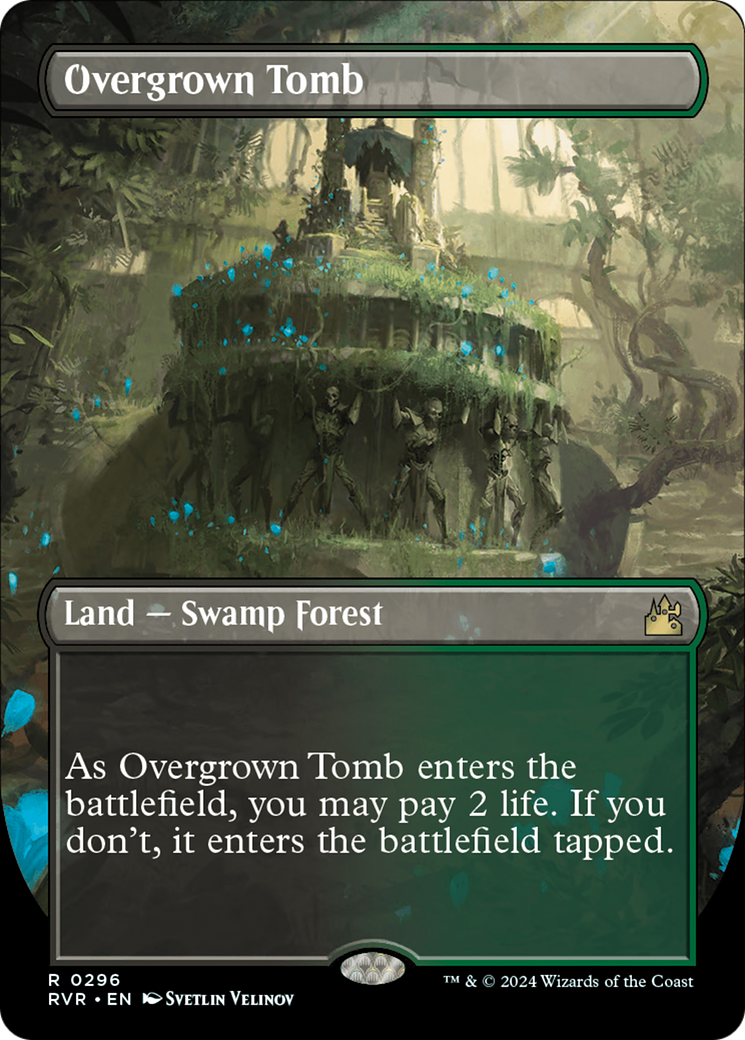 Overgrown Tomb (Borderless) [Ravnica Remastered] | Galactic Gamez