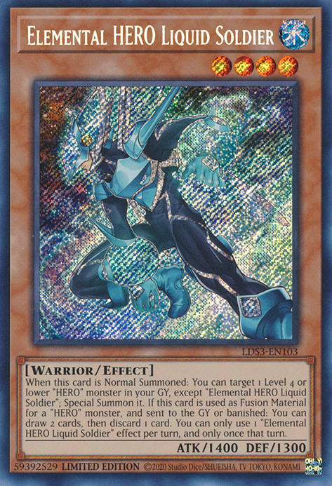 Elemental HERO Liquid Soldier [LDS3-EN103] Secret Rare | Galactic Gamez