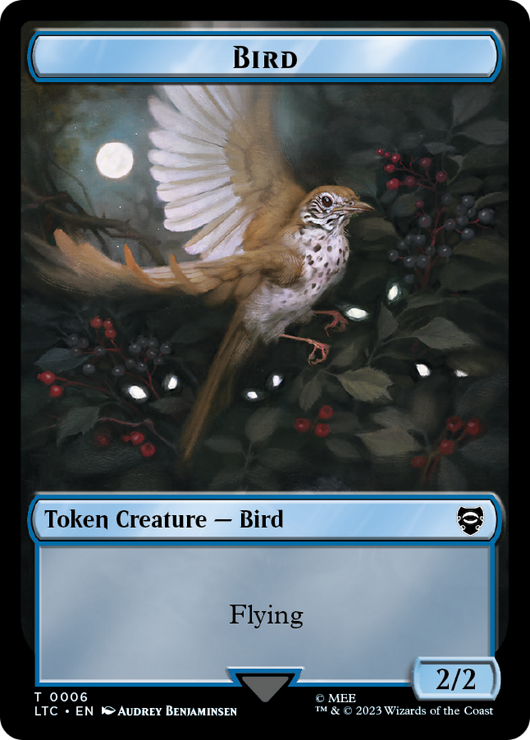 Elf Warrior // Bird Double Sided Token [The Lord of the Rings: Tales of Middle-Earth Commander Tokens] | Galactic Gamez