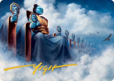 Myojin of Cryptic Dreams Art Card (Gold-Stamped Signature) [Kamigawa: Neon Dynasty Art Series] | Galactic Gamez