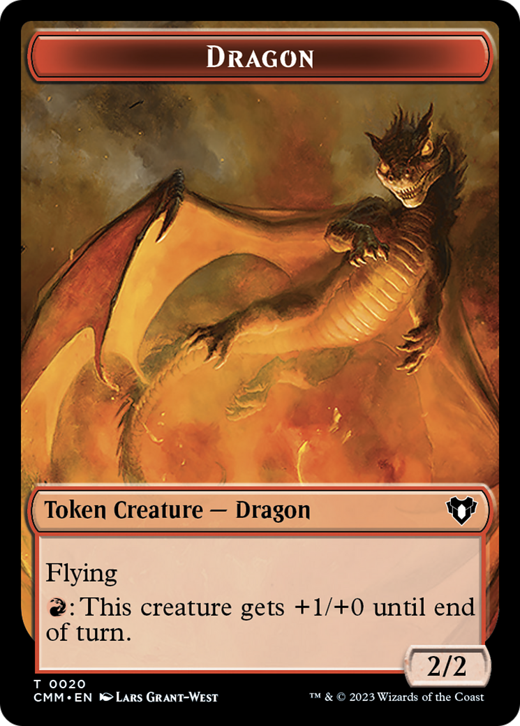 Servo // Dragon (0020) Double-Sided Token [Commander Masters Tokens] | Galactic Gamez