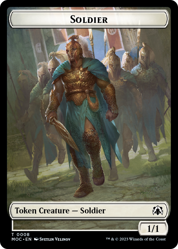 Vampire Knight // Soldier Double-Sided Token [March of the Machine Commander Tokens] | Galactic Gamez