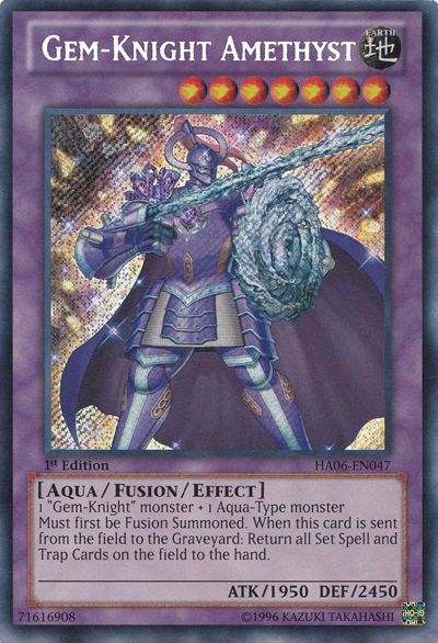 Gem-Knight Amethyst [HA06-EN047] Secret Rare | Galactic Gamez