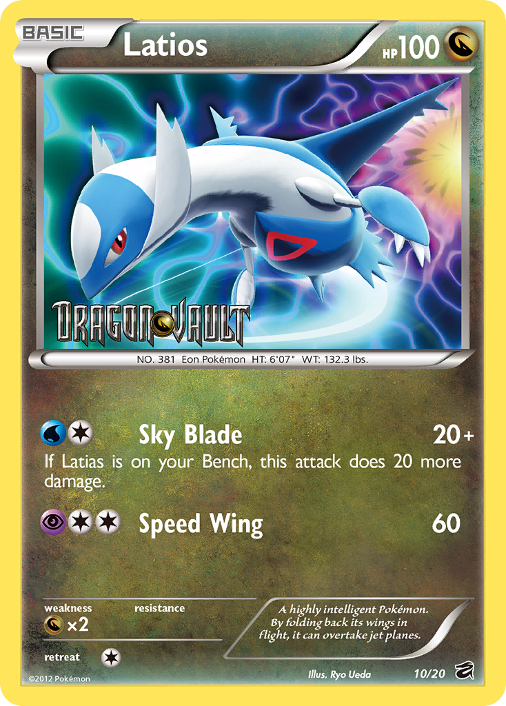 Latios (10/20) (Blister Exclusive) [Black & White: Dragon Vault] | Galactic Gamez