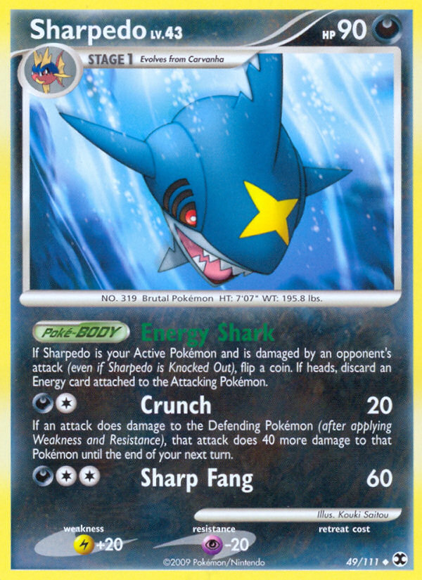 Sharpedo (49/111) [Platinum: Rising Rivals] | Galactic Gamez