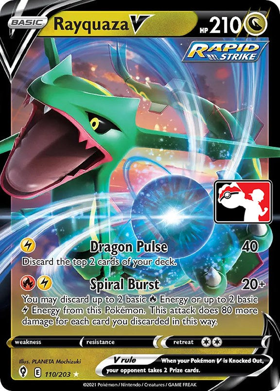 Rayquaza V (110/203) [Prize Pack Series One] | Galactic Gamez