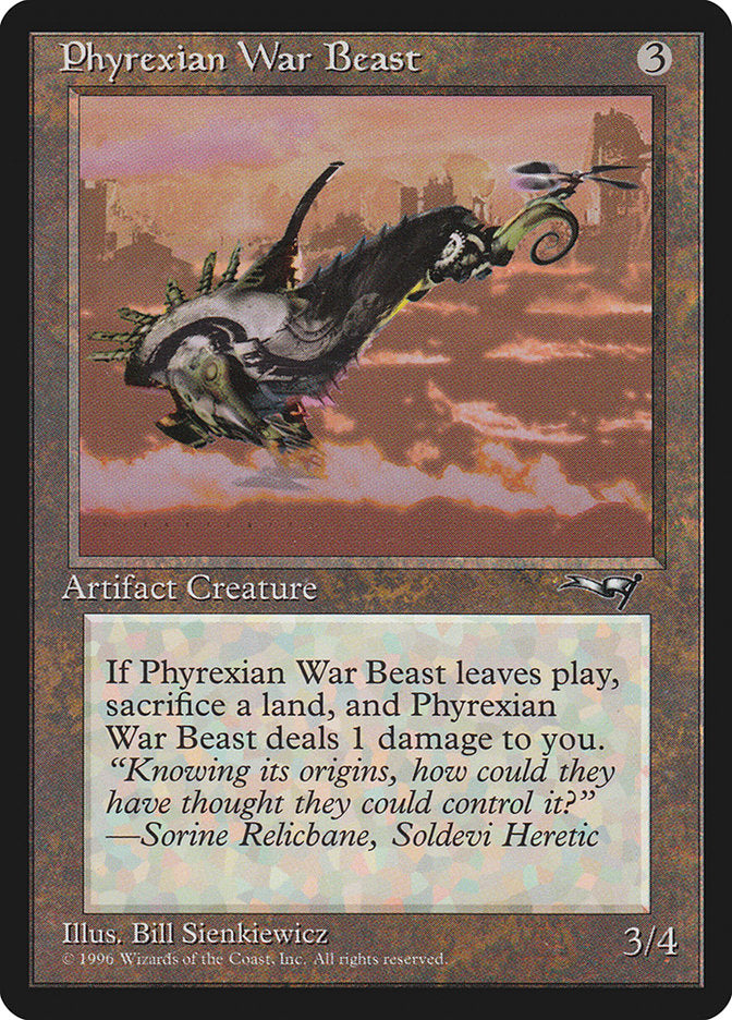 Phyrexian War Beast (Signature on Left) [Alliances] | Galactic Gamez