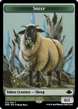 Goblin // Sheep Double-Sided Token [Dominaria Remastered Tokens] | Galactic Gamez