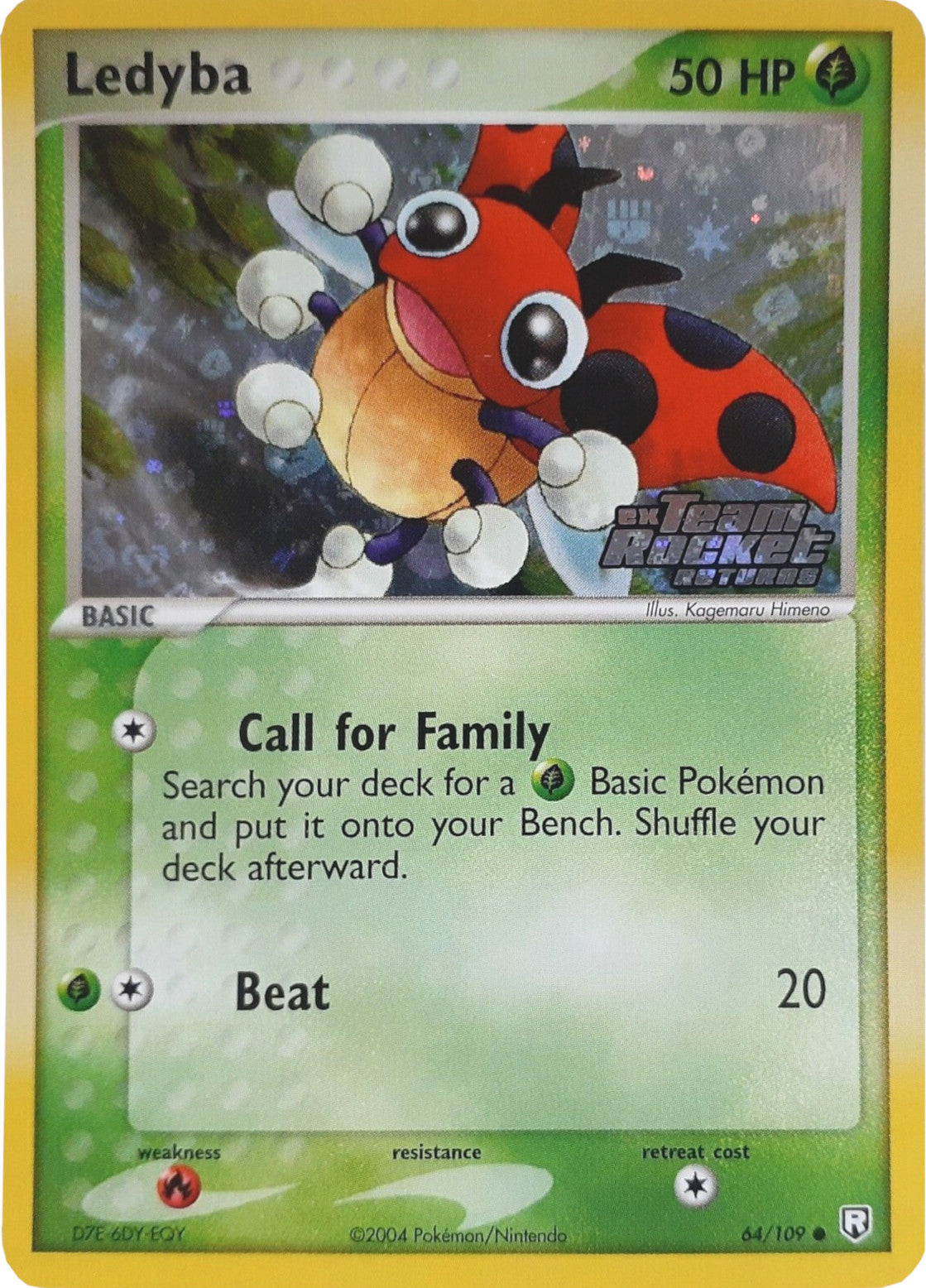 Ledyba (64/109) (Stamped) [EX: Team Rocket Returns] | Galactic Gamez