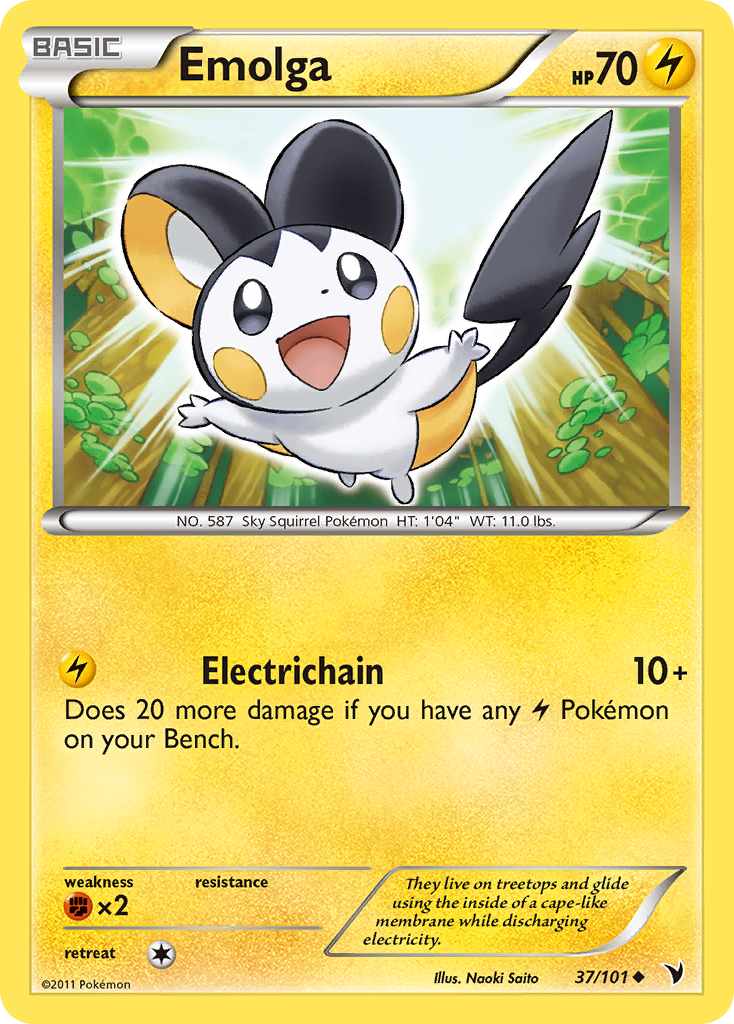 Emolga (37/101) [Black & White: Noble Victories] | Galactic Gamez