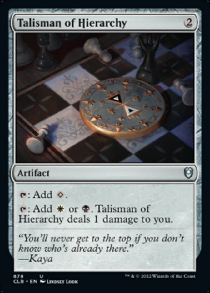 Talisman of Hierarchy [Commander Legends: Battle for Baldur's Gate] | Galactic Gamez