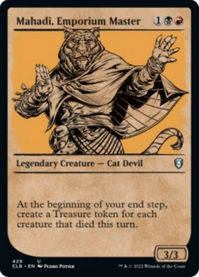 Mahadi, Emporium Master (Showcase) [Commander Legends: Battle for Baldur's Gate] | Galactic Gamez