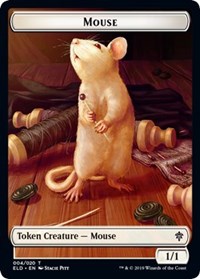 Mouse // Food (15) Double-sided Token [Throne of Eldraine Tokens] | Galactic Gamez