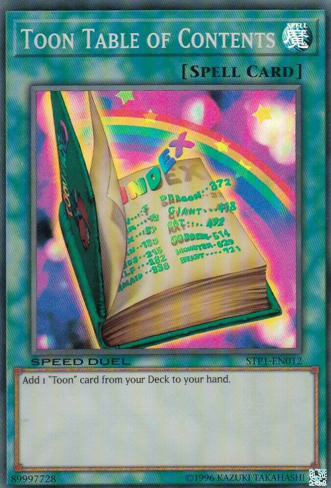Toon Table of Contents [STP1-EN012] Super Rare | Galactic Gamez