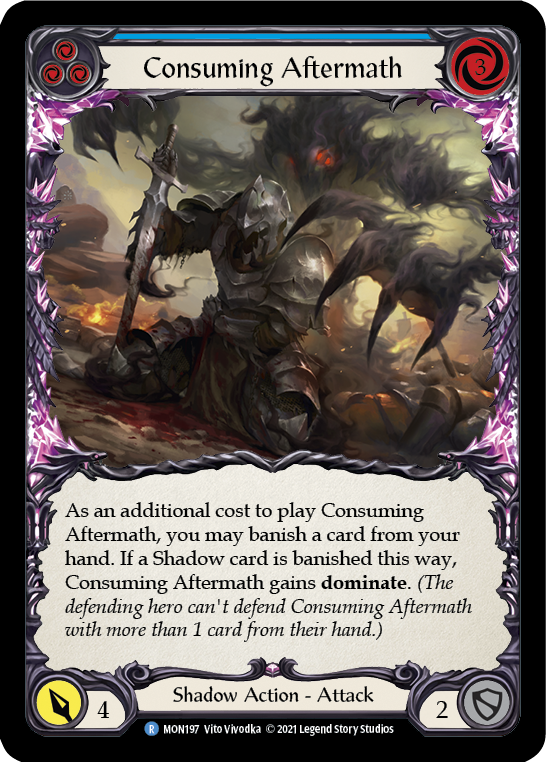 Consuming Aftermath (Blue) [MON197] 1st Edition Normal | Galactic Gamez