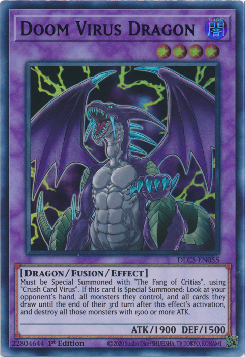 Doom Virus Dragon (Green) [DLCS-EN055] Ultra Rare | Galactic Gamez