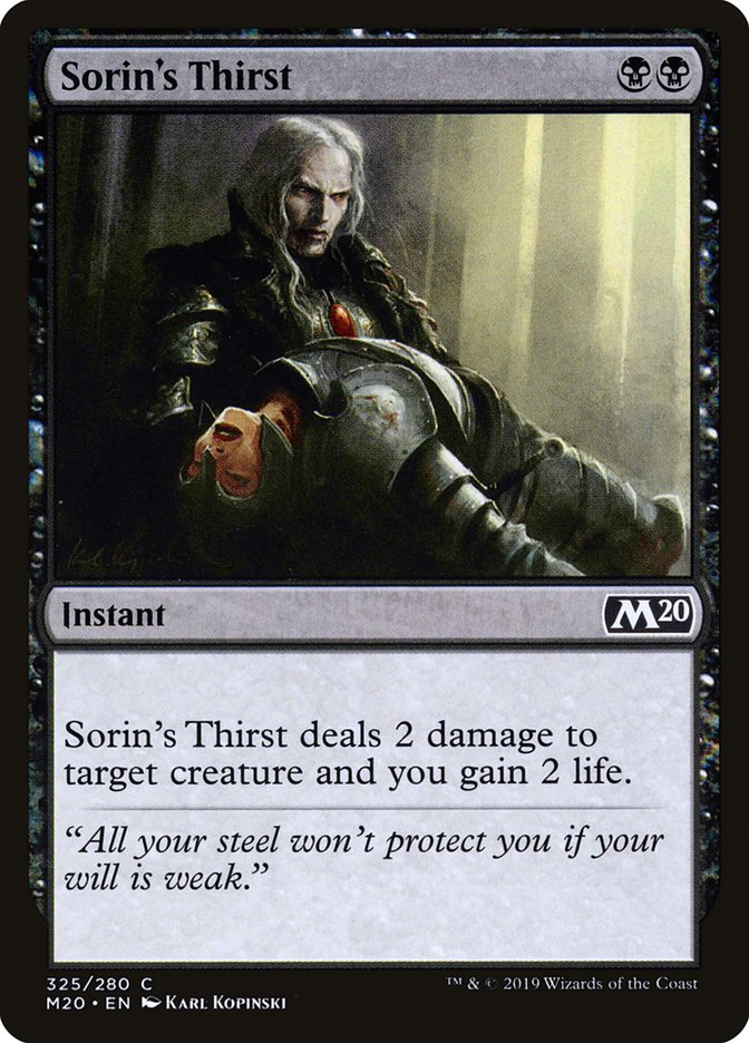 Sorin's Thirst [Core Set 2020] | Galactic Gamez