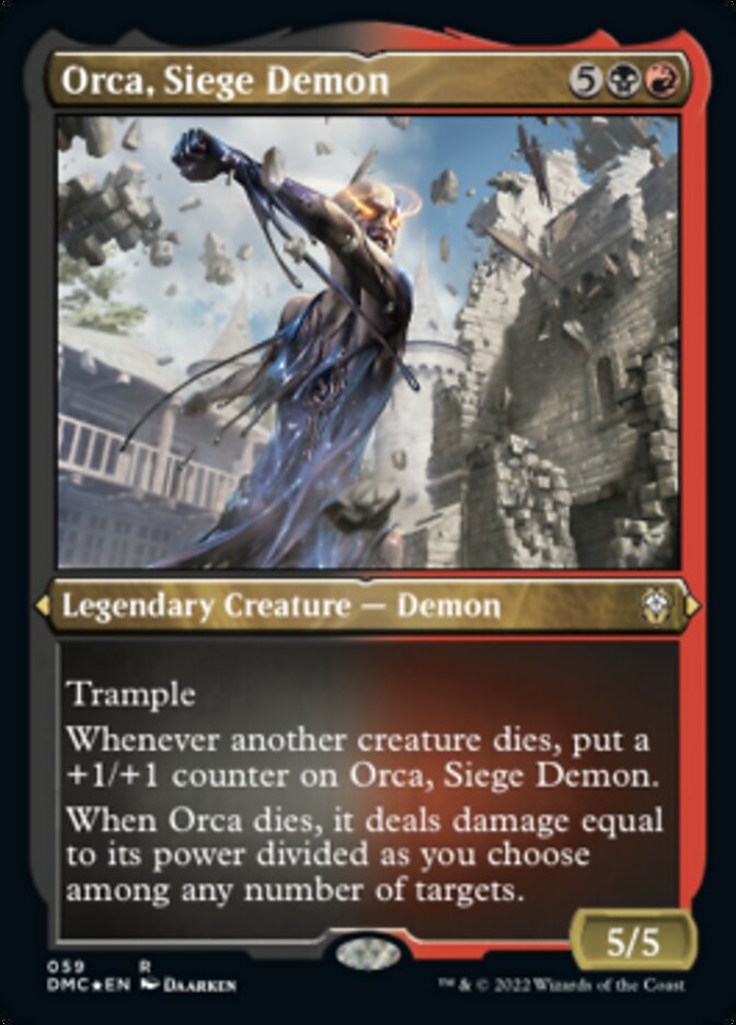 Orca, Siege Demon (Foil Etched) [Dominaria United Commander] | Galactic Gamez