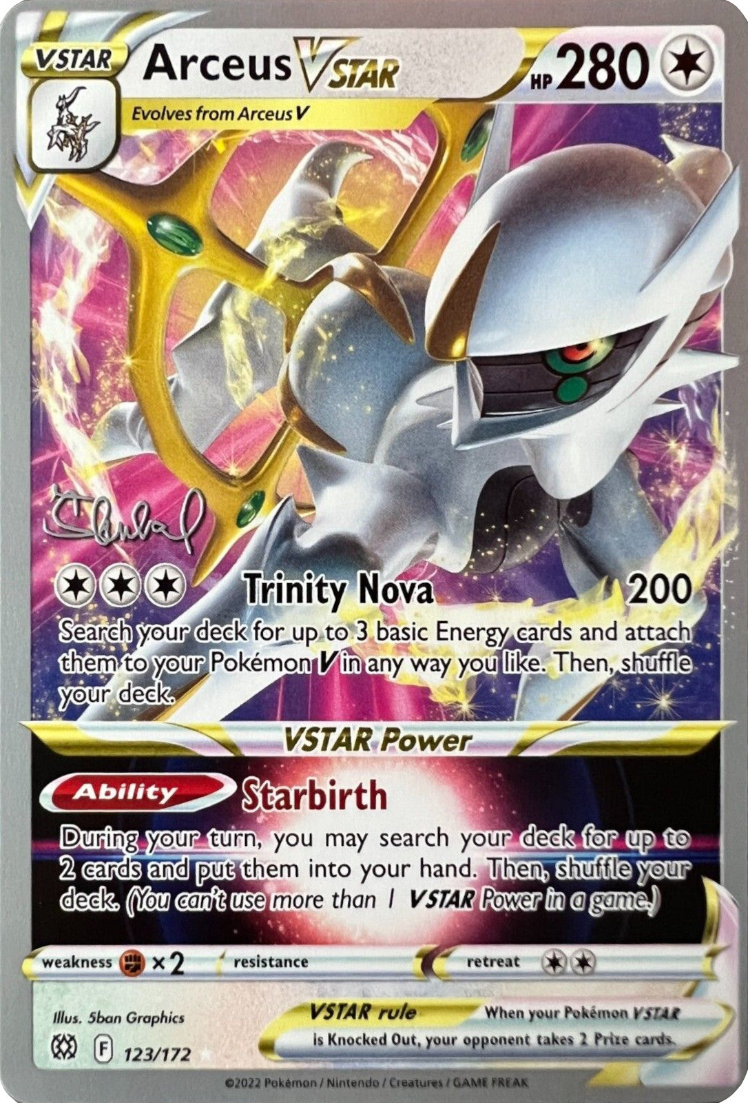 Arceus VSTAR (123/172) (ADP - Ondrej Skubal) [World Championships 2022] | Galactic Gamez