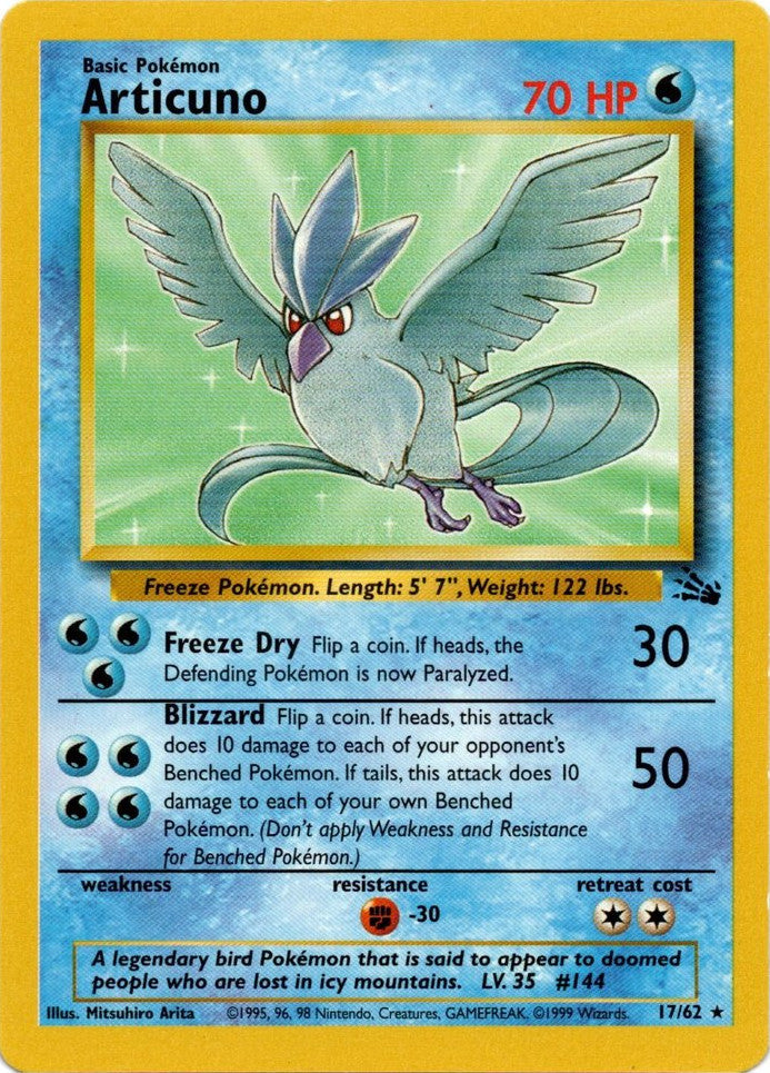 Articuno (17/62) [Fossil Unlimited] | Galactic Gamez