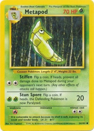 Metapod (54/102) [Base Set Unlimited] | Galactic Gamez