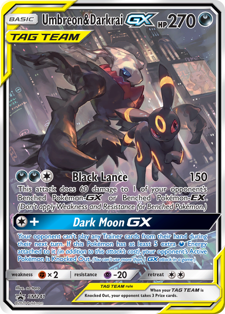 Umbreon & Darkrai GX (SM241) (Jumbo Card) [Sun & Moon: Black Star Promos] | Galactic Gamez