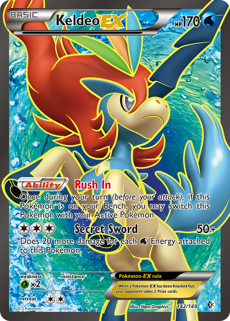 Keldeo EX (142/149) [Black & White: Boundaries Crossed] | Galactic Gamez