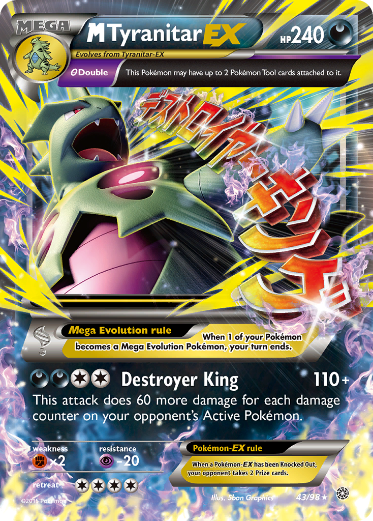 M Tyranitar EX (43/98) [XY: Ancient Origins] | Galactic Gamez