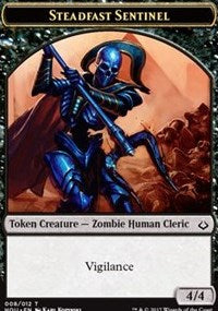 Steadfast Sentinel // Zombie Double-sided Token [Hour of Devastation Tokens] | Galactic Gamez