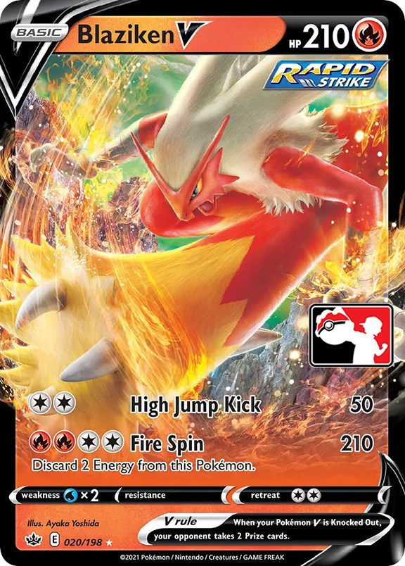 Blaziken V (020/198) [Prize Pack Series One] | Galactic Gamez