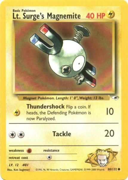 Lt. Surge's Magnemite (80/132) [Gym Heroes Unlimited] | Galactic Gamez