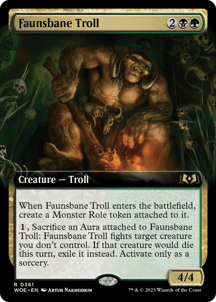Faunsbane Troll (Extended Art) [Wilds of Eldraine] | Galactic Gamez